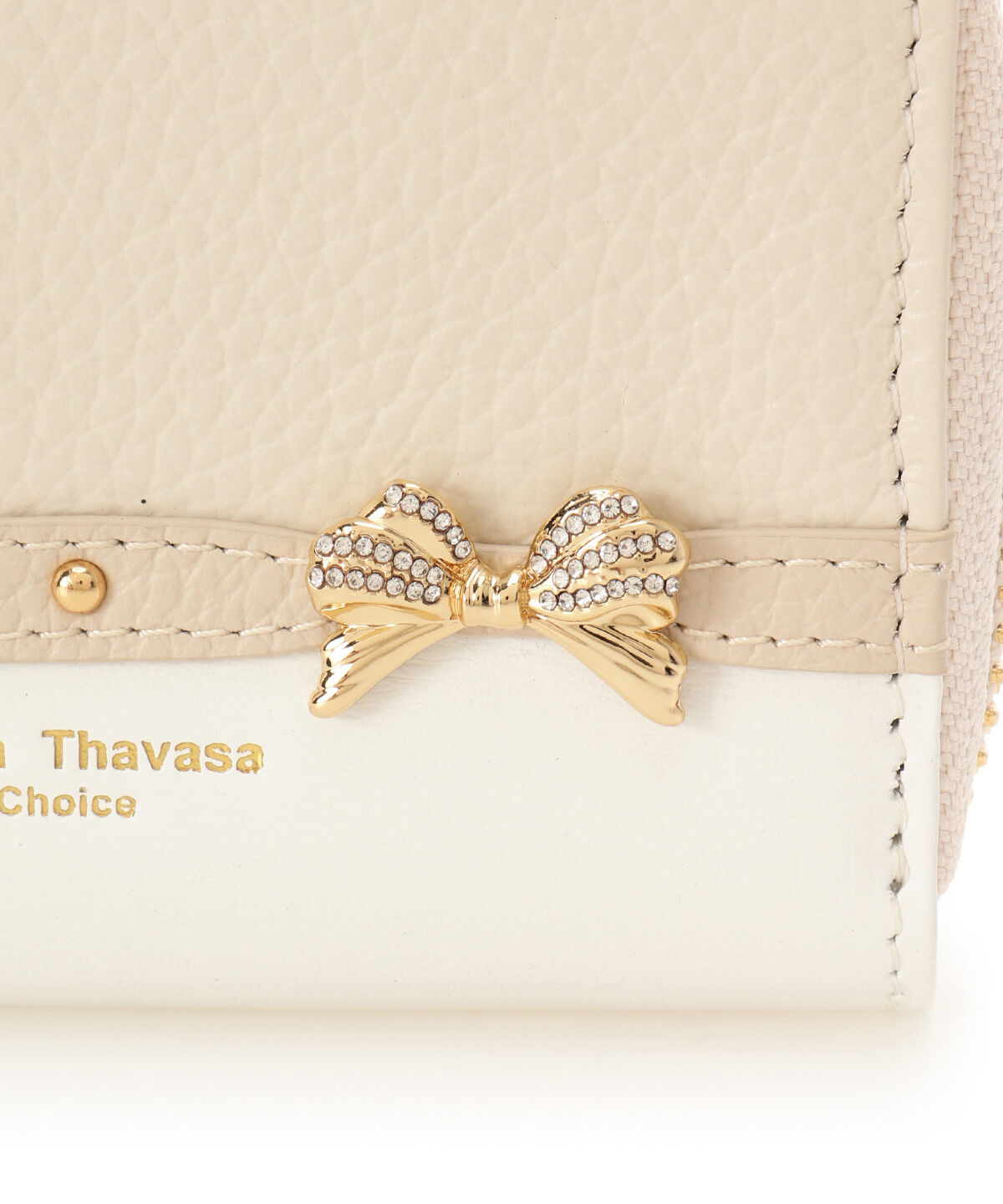 Samantha Thavasa Petit Choice「ビジューリボンバイカラー キーケース」|キーケース|