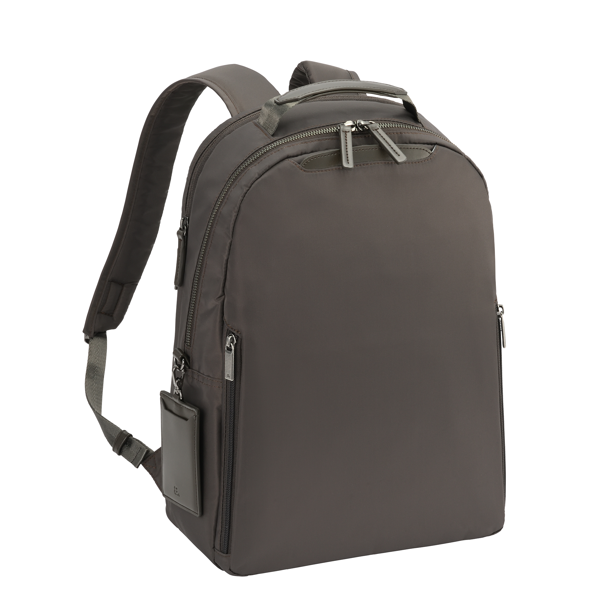 ace.「ace. フィッテム ビジネスリュック ラウンド型 レディースビジネス A4 / 14.0インチPC収納 68683」|リュック|チャコール