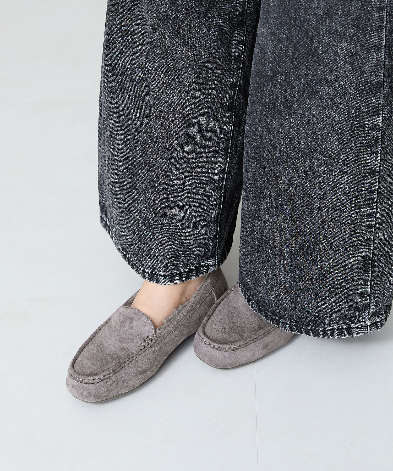 WA Oriental TRaffic「【累計5万足突破】 もこもこ ムートンシューズ /12311 モカシン フェイク ファー 再入荷 フラット」|パンプス|