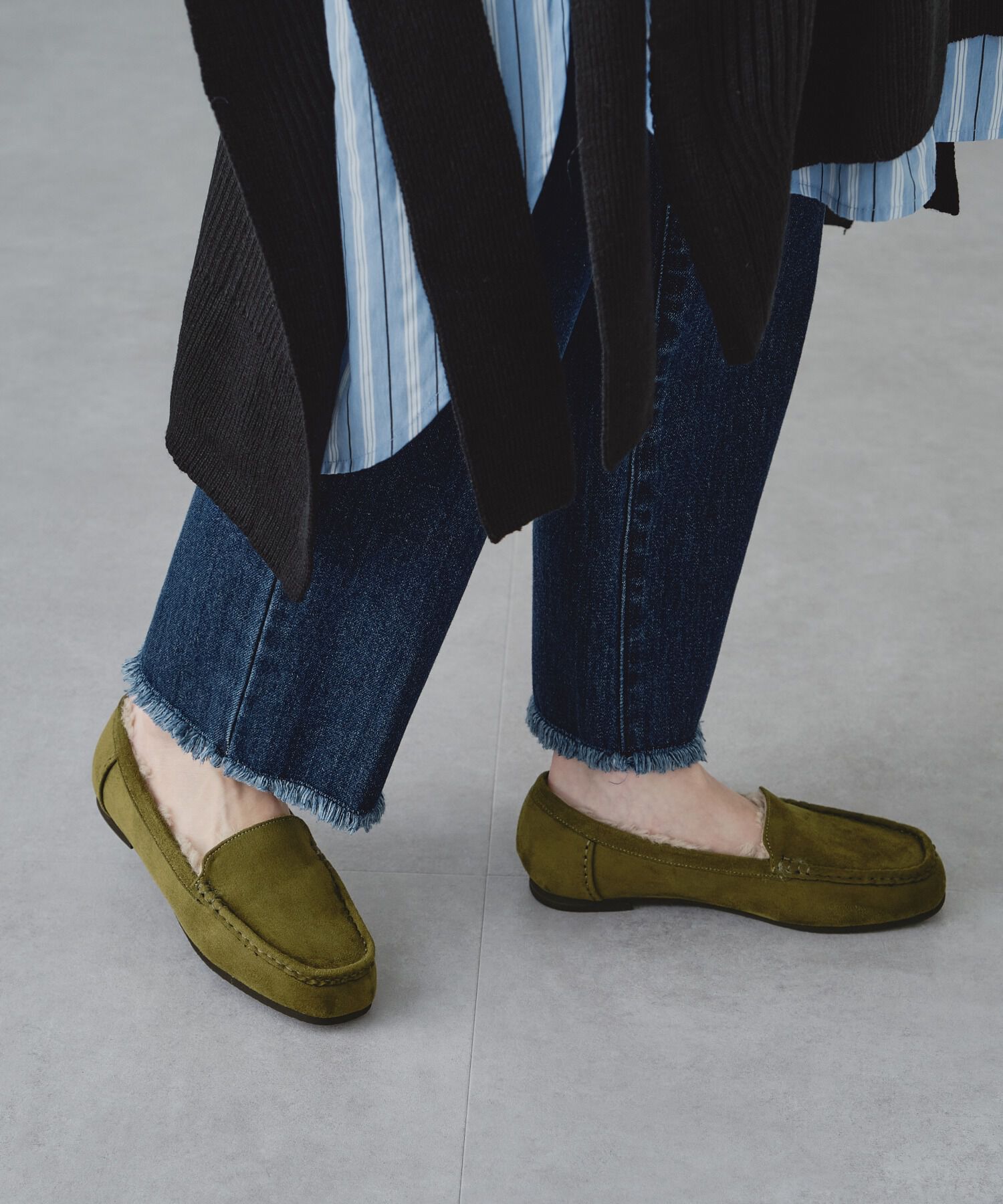 WA Oriental TRaffic「【累計5万足突破】 もこもこ ムートンシューズ /12311 モカシン フェイク ファー 再入荷 フラット」|パンプス|