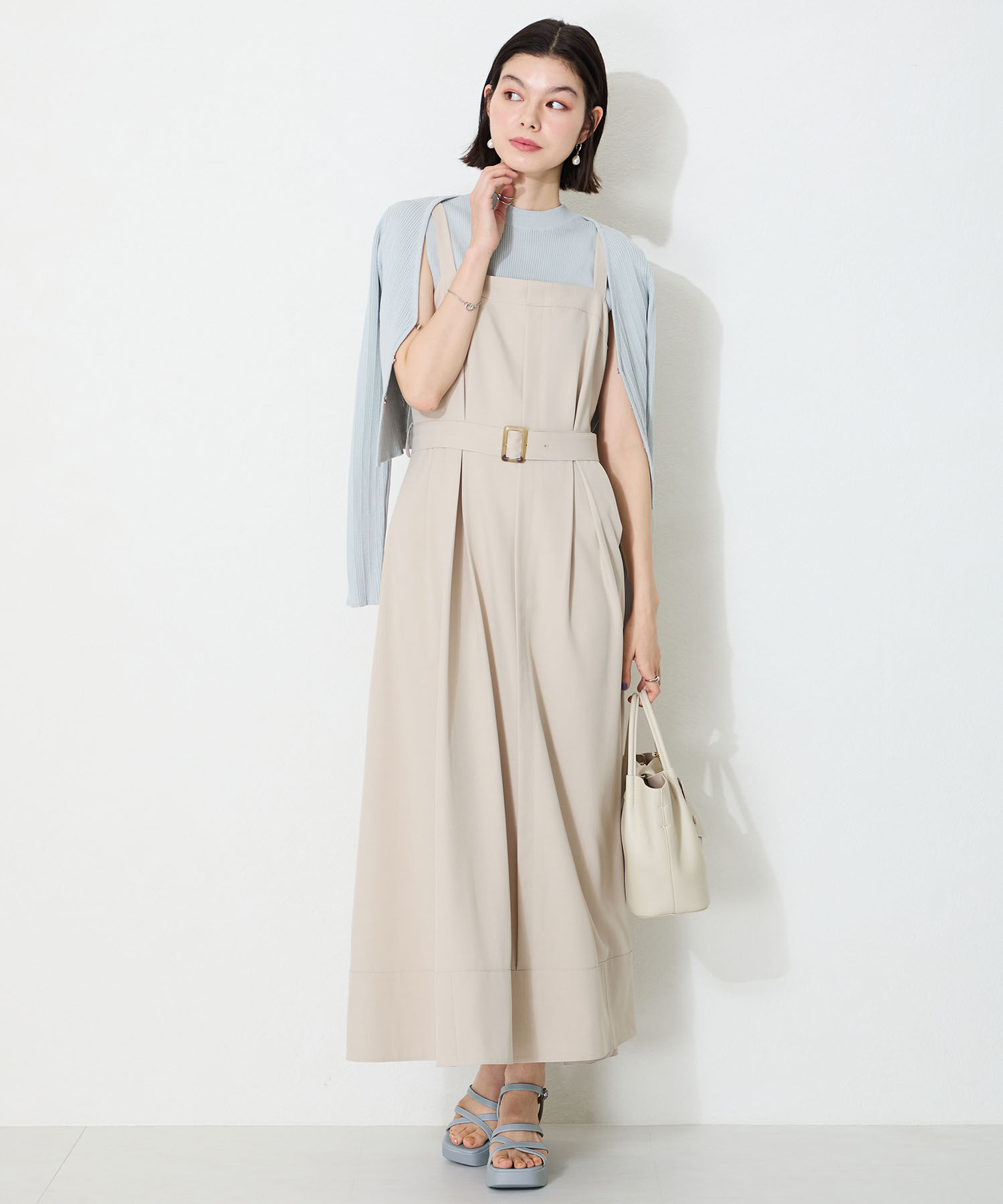 ORiental TRaffic「ナローストラップ厚底ヒールサンダル/51203 サンダル 厚底 ヒール9.3cm 人気 トレンド」|サンダル|