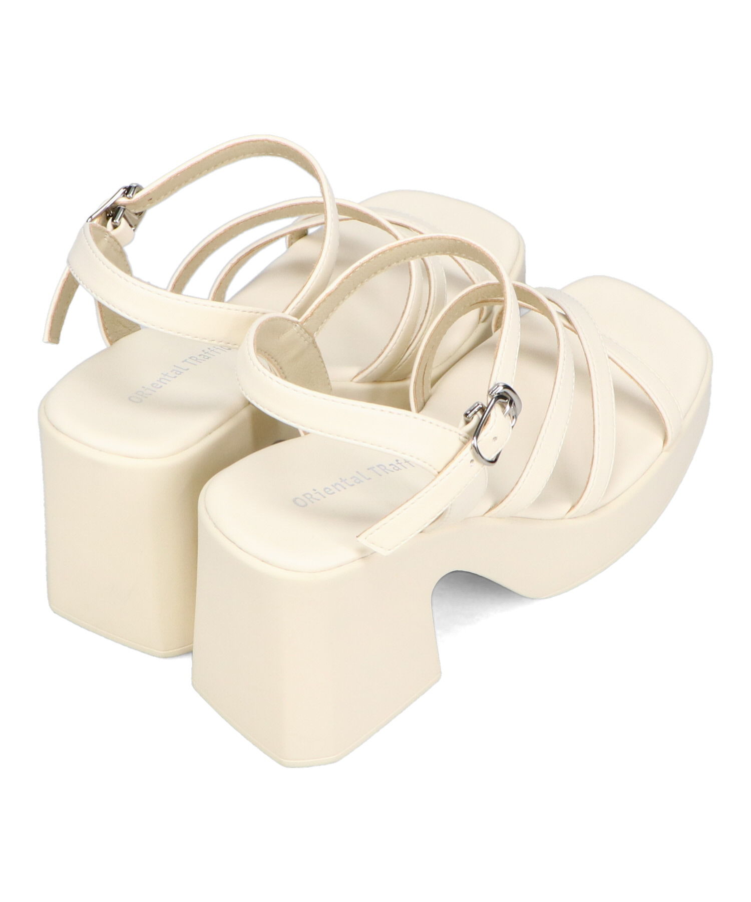 ORiental TRaffic「ナローストラップ厚底ヒールサンダル/51203 サンダル 厚底 ヒール9.3cm 人気 トレンド」|サンダル|