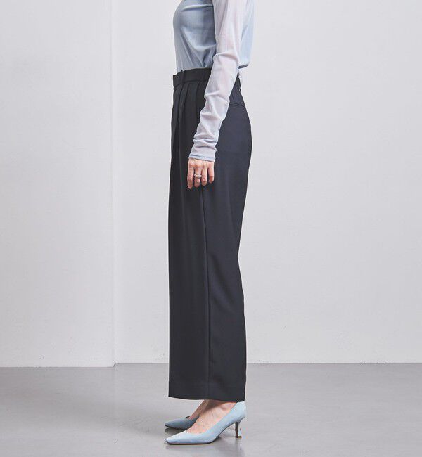 UNITED ARROWS「ポリエステル 2タック ワイドパンツ」|スラックス|