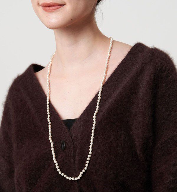 UNITED ARROWS「イミテーションパール ノット ネックレス」|ネックレス|WHITE