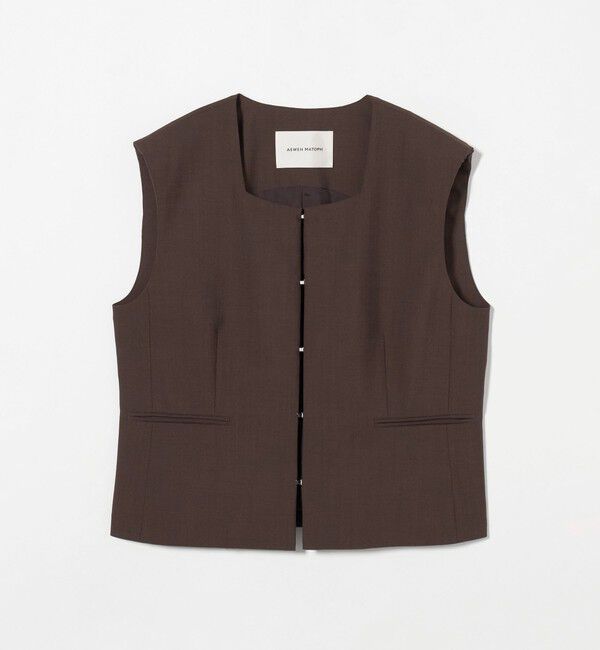 AEWEN MATOPH「＜AEWEN MATOPH＞スクエアネック ベスト」|ベスト・ジレ|