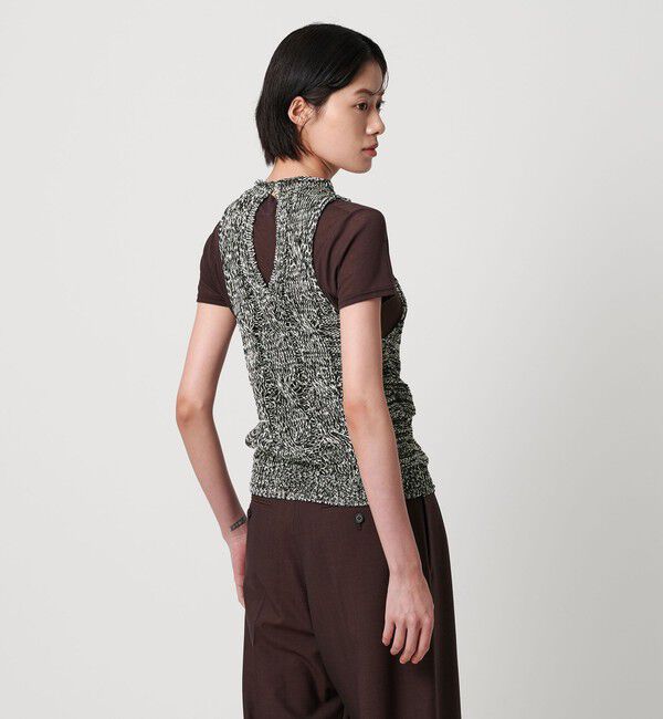 AEWEN MATOPH「＜AEWEN MATOPH＞ミックスヤーンケーブルノースリーブニット ‐ ウォッシャブル ‐」|ベスト・ジレ|