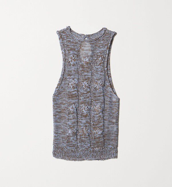 AEWEN MATOPH「＜AEWEN MATOPH＞ミックスヤーンケーブルノースリーブニット ‐ ウォッシャブル ‐」|ベスト・ジレ|