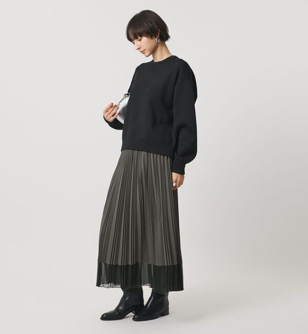 UNITED ARROWS「シアー コンビ プリーツ スカート」|スカート|