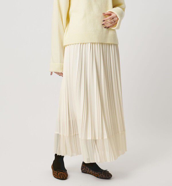 UNITED ARROWS「シアー コンビ プリーツ スカート」|スカート|