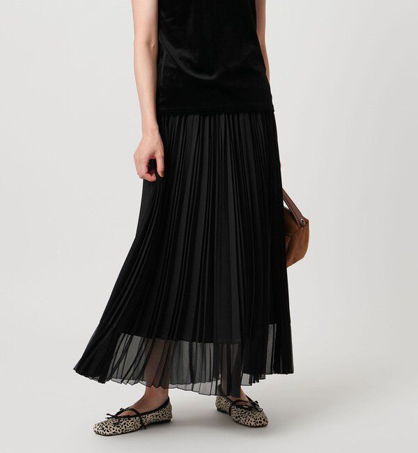 UNITED ARROWS「シアー コンビ プリーツ スカート」|スカート|