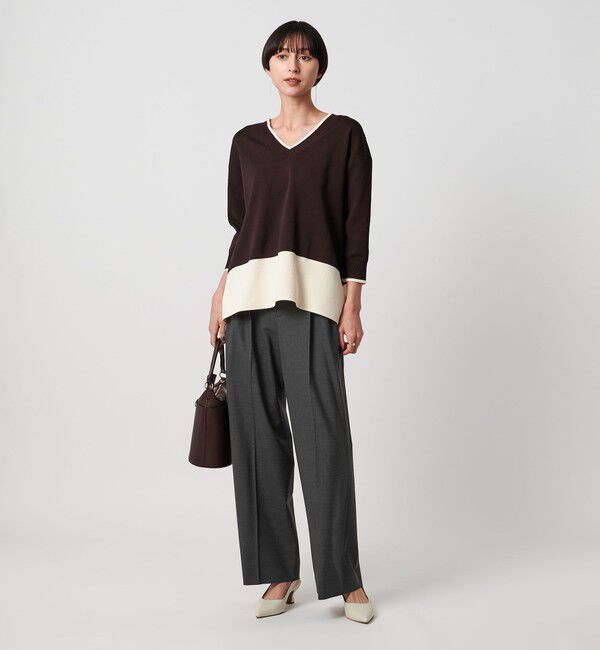 UNITED ARROWS「トロピカル ２タック ワイドパンツ ストレッチ」|チノ|