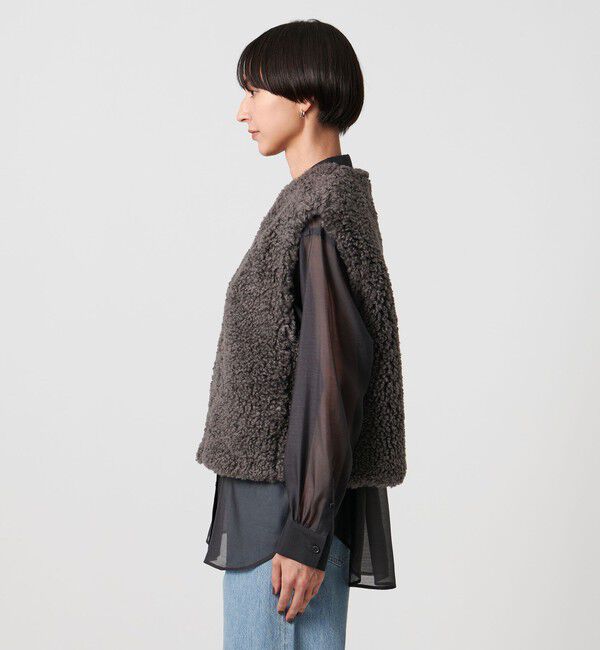 UNITED ARROWS「ファーライク ボア ベスト」|ベスト・ジレ|