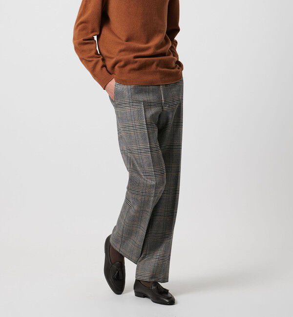UNITED ARROWS「＜SOVEREIGN＞ ウール チェック ストレートパンツ」|スラックス|