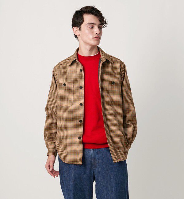 UNITED ARROWS「ツイードライク ダブルポケット オーバー シャツ」|シャツ・ブラウス|