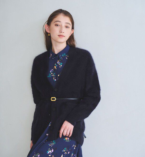 UNITED ARROWS「フォックスカシミヤ ミドル カーディガン」|カーディガン|NAVY