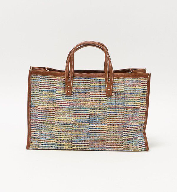 UNITED ARROWS「＜A VACATION＞BREAD M ラインチェック トートバッグ」|トートバッグ|