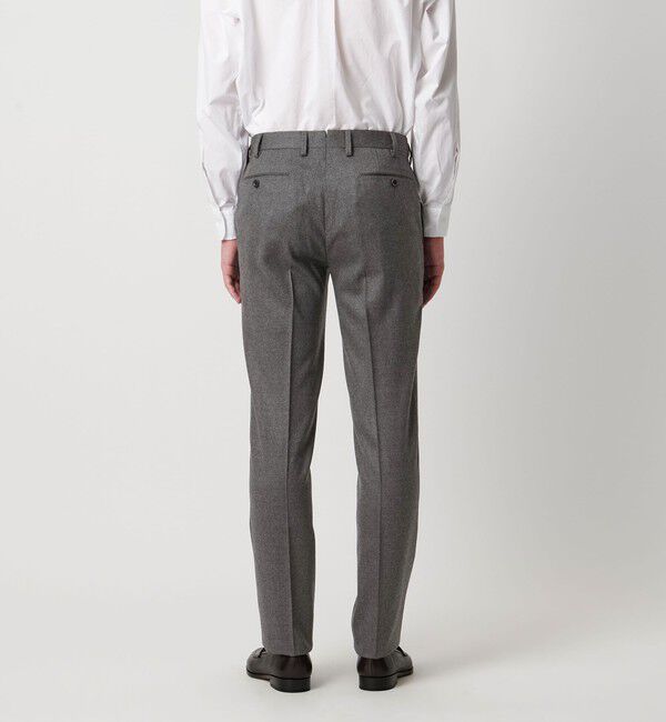 UNITED ARROWS「ライトサキソニー テーパード ノープリーツ スラックス ヨコストレッチ」|スラックス|