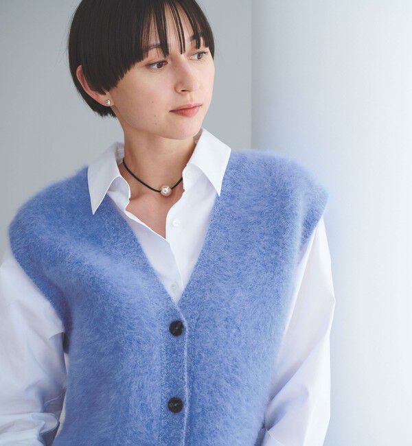 UNITED ARROWS「フォックスカシミヤ Vネック ベスト」|ベスト・ジレ|