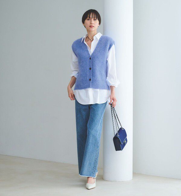 UNITED ARROWS「フォックスカシミヤ Vネック ベスト」|ベスト・ジレ|