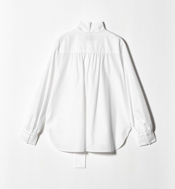 UNITED ARROWS「レース コンビ ボウタイ リボン ブラウス ‐ウォッシャブル‐」|シャツ・ブラウス|