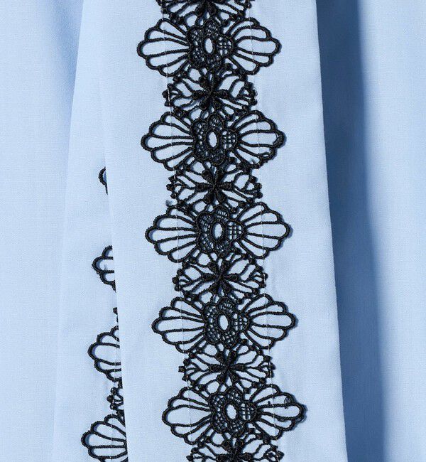 UNITED ARROWS「レース コンビ ボウタイ リボン ブラウス ‐ウォッシャブル‐」|シャツ・ブラウス|