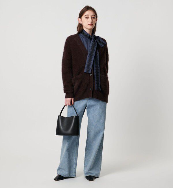 UNITED ARROWS「レース コンビ ボウタイ リボン ブラウス ‐ウォッシャブル‐」|シャツ・ブラウス|