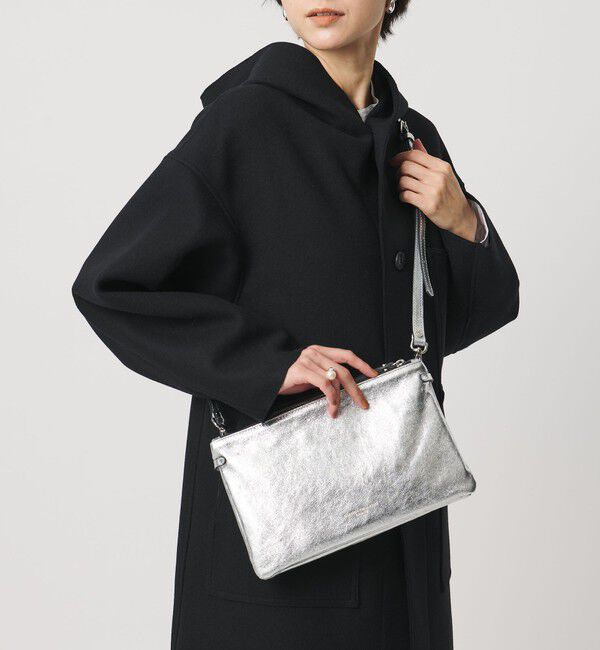 UNITED ARROWS「＜GIANNI CHIARINI＞HARMY MTL ショルダーバッグ」|ショルダー・メッセンジャー|SILVER