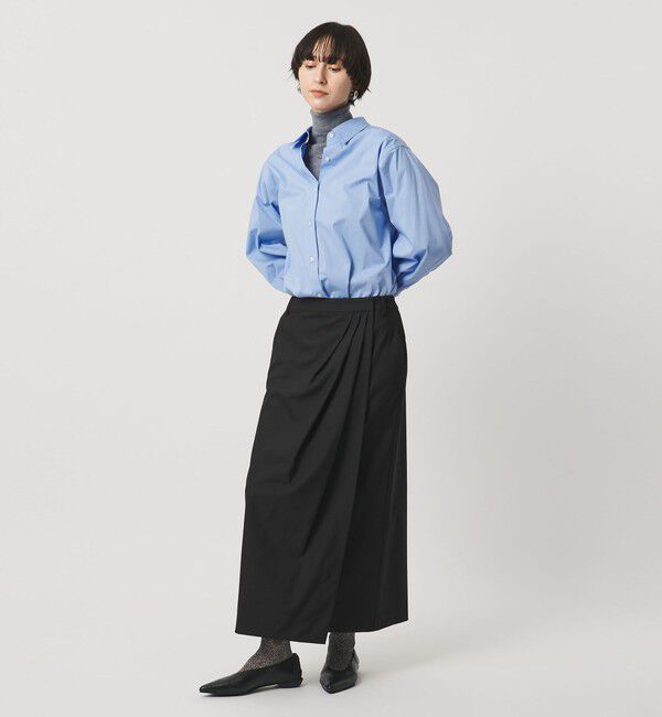 UNITED ARROWS「ドレープ アシンメトリー ロング スカート」|スカート|