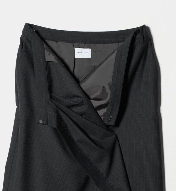 UNITED ARROWS「ドレープ アシンメトリー ロング スカート」|スカート|