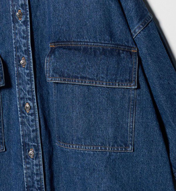 UNITED ARROWS「＜SACRA＞デニム ロング シャツ ジャケット」|シャツ・ブラウス|