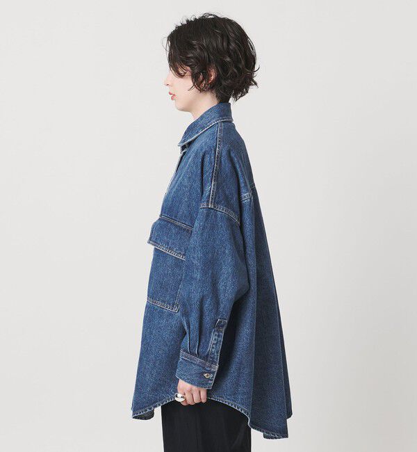 UNITED ARROWS「＜SACRA＞デニム ロング シャツ ジャケット」|シャツ・ブラウス|