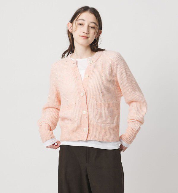 UNITED ARROWS「フラワー スパンコール カーディガン」|カーディガン|