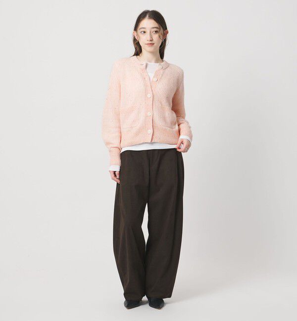 UNITED ARROWS「フラワー スパンコール カーディガン」|カーディガン|