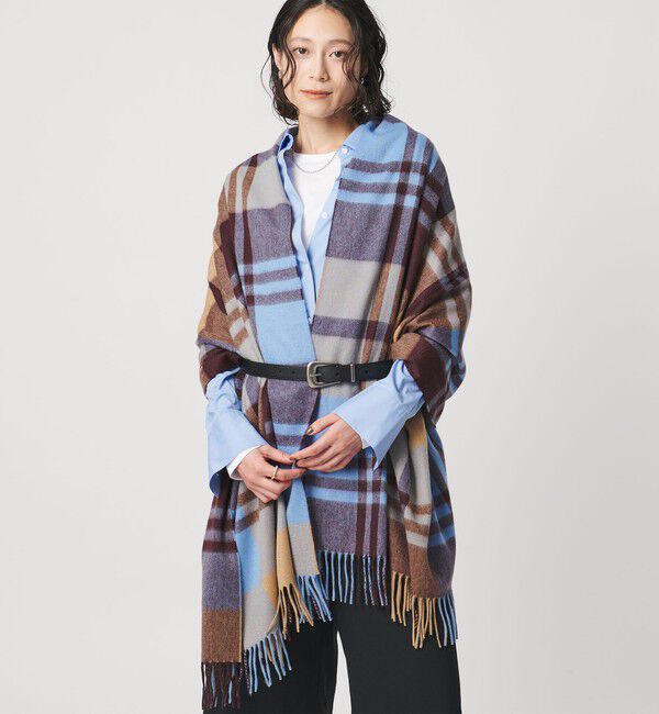 UNITED ARROWS「＜Joshua Ellis＞カシミヤ チェック ストール」|ストール|
