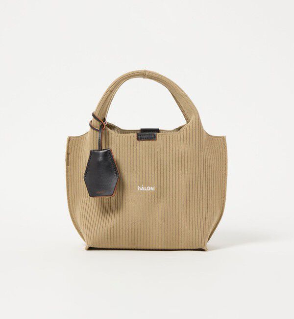 UNITED ARROWS「＜hALON＞ストライプ ニット トートバッグS」|トートバッグ|NATURAL