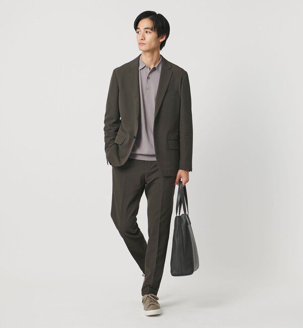 UNITED ARROWS「PERTEX バックブラッシュド ノープリーツ スラックス UA COZY ウォッシャブル 2WAYストレッチ はっ水」|スーツ|