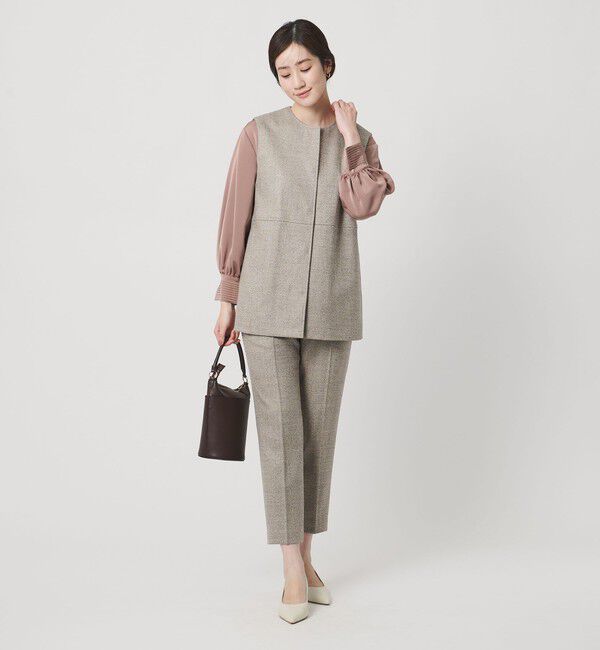 UNITED ARROWS「MOKU ３カラー ツイードライク スリムパンツ」|スラックス|