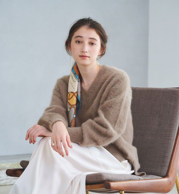 UNITED ARROWS「フォックスカシミヤ Vネック ニット」|ニット・セーター|