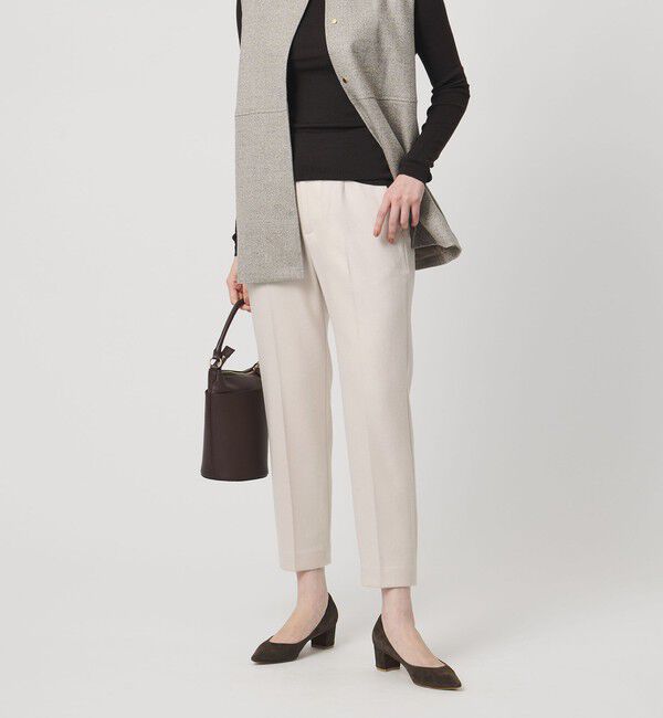 UNITED ARROWS「テーパード スリム パンツ」|スラックス|OFF WHITE