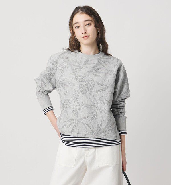 UNITED ARROWS「リーヴス ジャガード ラメ スウェット」|スウェット・ジャージ|