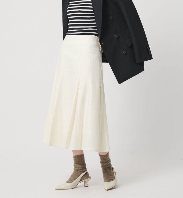 UNITED ARROWS「バランサーキュラー フレア スカート」|フレア|OFF WHITE