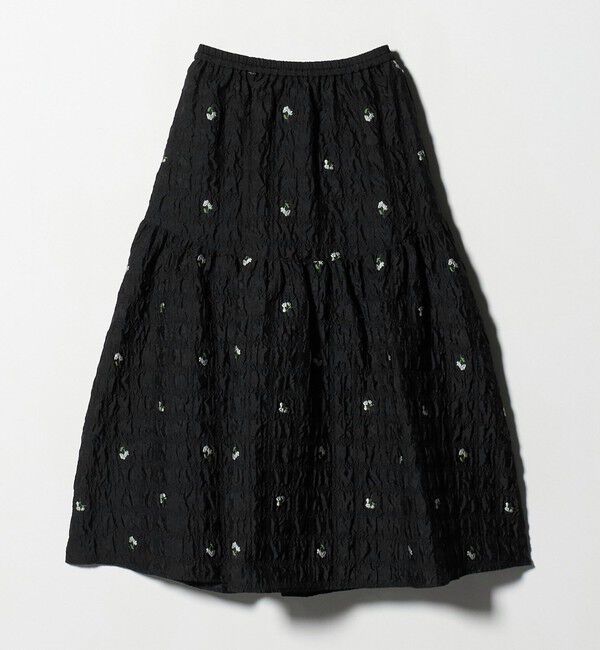 UNITED ARROWS「スクエア フラワー ジャガード スカート」|フレア|