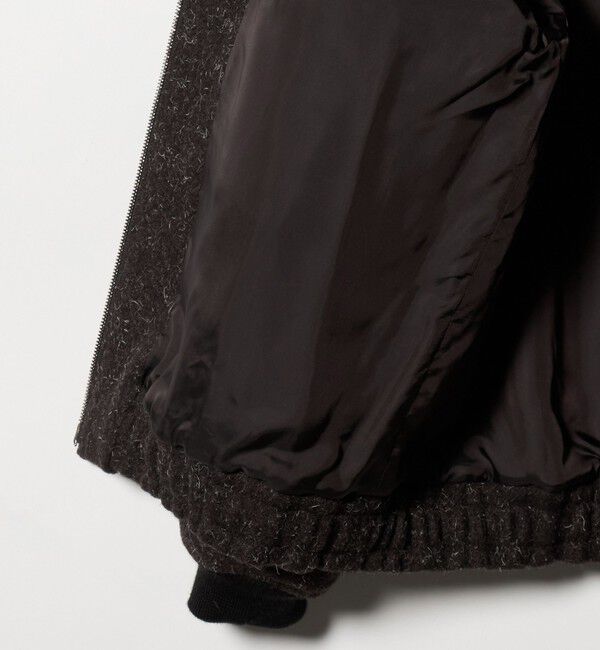 UNITED ARROWS「＜District＞ブラウン ツイード ジップブルゾン」|ブルゾン・スタジャン|