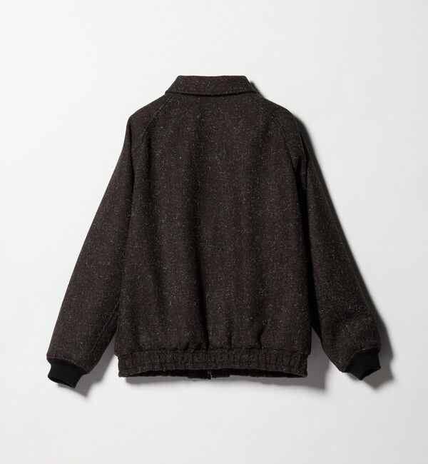 UNITED ARROWS「＜District＞ブラウン ツイード ジップブルゾン」|ブルゾン・スタジャン|