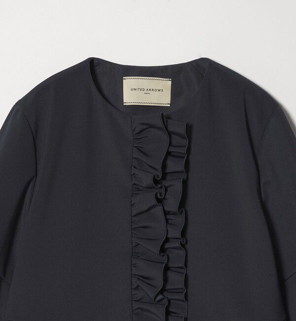 UNITED ARROWS「LIGHT SPONGY フリル コート」|その他|