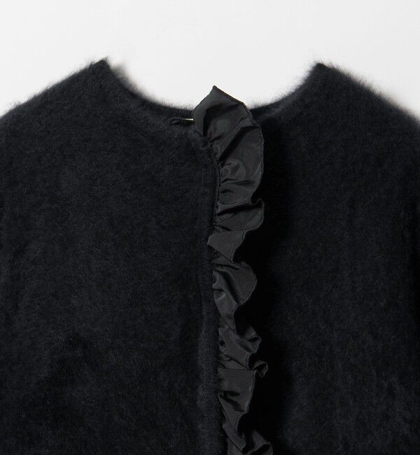 UNITED ARROWS「フォックスカシミヤ フリルコンビ カーディガン」|カーディガン|