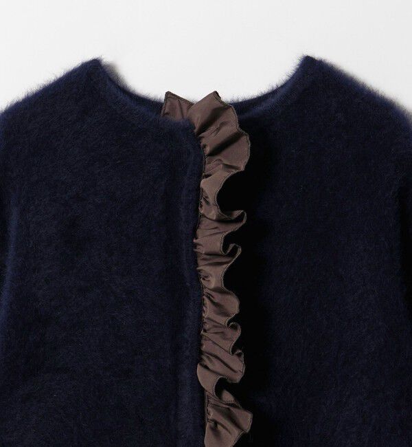 UNITED ARROWS「フォックスカシミヤ フリルコンビ カーディガン」|カーディガン|