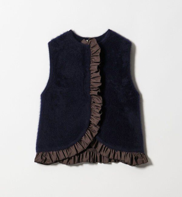 UNITED ARROWS「フォックスカシミヤ フリルコンビ ベスト」|ベスト・ジレ|