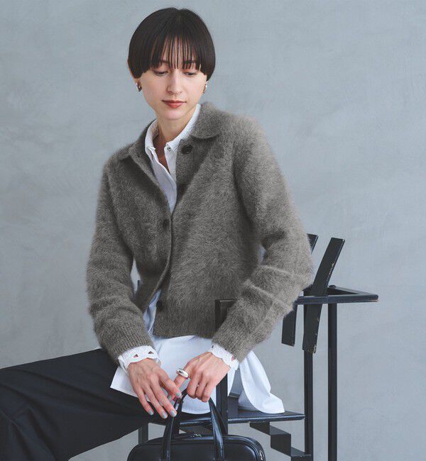 UNITED ARROWS「フォックスカシミヤ ニットポロ カーディガン」|カーディガン|