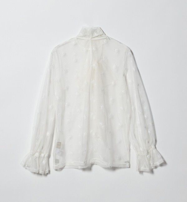 UNITED ARROWS「チュールフラワー ボウタイブラウス ‐ウォッシャブル‐」|シャツ・ブラウス|